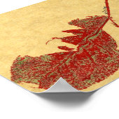 Poster Feuilles Nature Imprimer Mini-Poster (Coin)