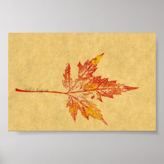 Poster Feuilles Nature Imprimer Mini-Poster (Devant)