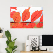 Poster Feuilles oranges d'automne (Bureau à domicile)