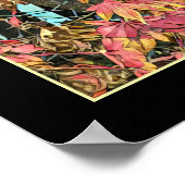 Poster Feuilles rouges (Coin)