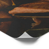 POSTER FEUILLES ROUGES ET BROWN AU SOL (Coin)