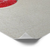 Poster Feuilles Rouges Rouges (Coin)