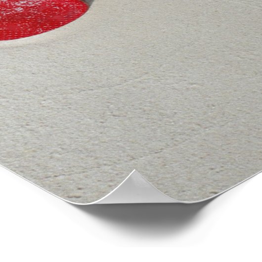 Poster Feuilles Rouges Rouges (Coin)