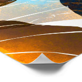 Poster Feuilles Silhouette : aquarelle, PA sans fil numér (Coin)