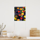 Poster Feuilles sur la roche couverte de lichen, Rocheuse (Cuisine)