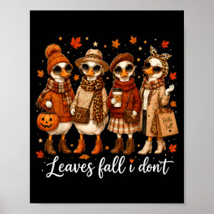 Poster Feuilles Tombent Ne Tombent Pas Oie Léopard Arc Ci