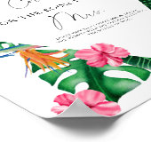 Poster Feuilles tropicales - Devinez combien de bouchons (Coin)