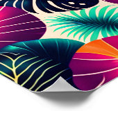 Poster Feuilles tropicaux (Coin)