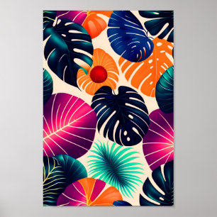 Poster Feuilles tropicaux