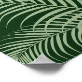 Poster Feuilles tropicaux 1 Vert foncé Art moderne Imprim (Coin)