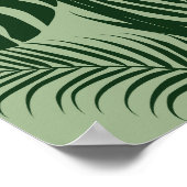 Poster Feuilles tropicaux 2 Vert clair Art moderne Imprim (Coin)