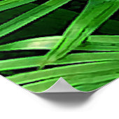 Poster Feuilles tropicaux, Moulin à vent, Vert foncé (Coin)