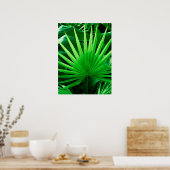 Poster Feuilles tropicaux, Moulin à vent, Vert foncé (Cuisine)