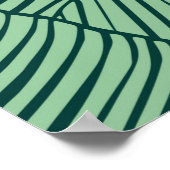 Poster Feuilles tropicaux. Texture transparente avec feui (Coin)
