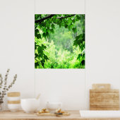Poster Feuilles verts (Cuisine)