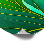 Poster Feuilles verts (Coin)