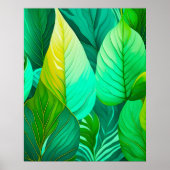 Poster Feuilles verts (Devant)