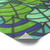 Poster Feuilles verts tropicaux (Coin)