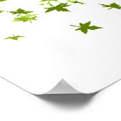 Poster feuilles verts vivants (Coin)