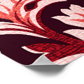 Poster Feuilles vintages Spiral Baroque, Texturé. (Coin)