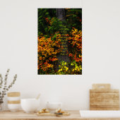 Poster Feuillet d'automne 2 Imprimer avec versets d'écrit (Cuisine)