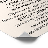 Poster Feuillet de notes pour violon, leçons de violon pu (Coin)