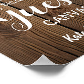 Poster Feux à cordes rustiques panneau mariage de toile i (Coin)