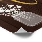 Poster Feux à rides signalisation rustique grange à bois  (Coin)