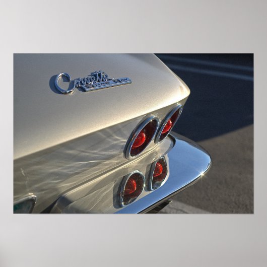 Poster Feux arrière de Corvette Stingray - Comté d'Orange (Devant)