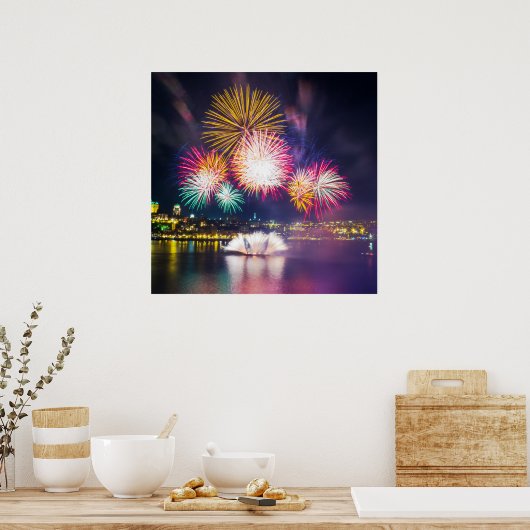 Poster Feux colorés (Cuisine)