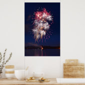 Poster Feux d'artifice 4 juillet fête de l'indépendance (Cuisine)