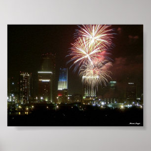 Poster Feux d'artifice de Miami
