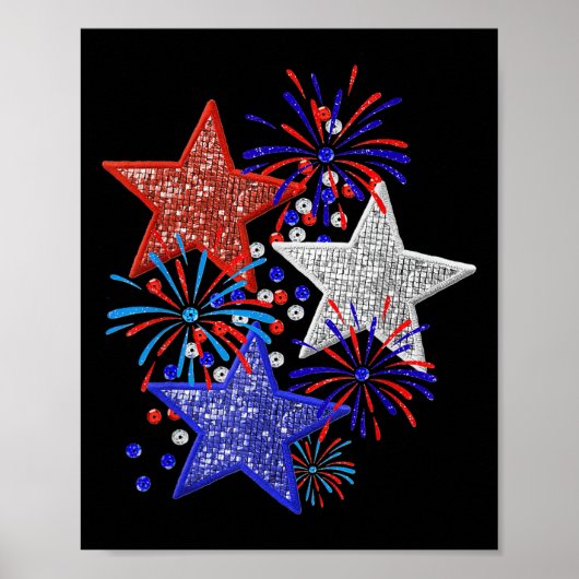 Poster Feux d'artifice du 4 juillet (Devant)