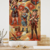 Poster Feux d'artifice Explosion de pétards pour enfants (Cuisine)