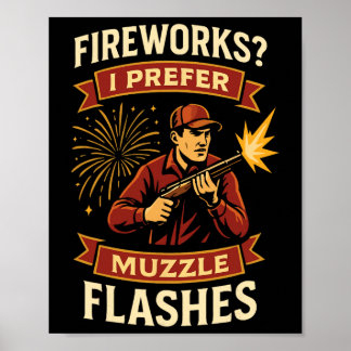 Poster Feux d'artifice Je préfère les éclairs de bouche C