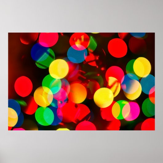 Poster Feux de bokeh de couleur aérée (Devant)