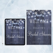Poster Feux de neige d'hiver signe de bienvenue