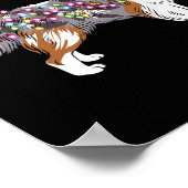 Poster Feux de Noël Berger Australien Chien mignonne (Coin)