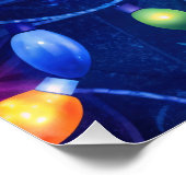 Poster Feux de Noël brillant Fêtes Whimsical Joyeux (Coin)