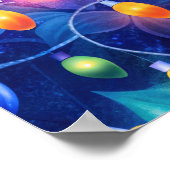 Poster Feux de Noël brillant Fêtes Whimsical Joyeux (Coin)