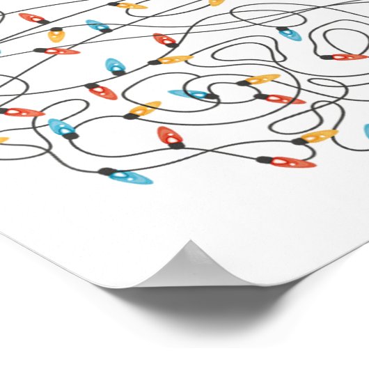 Poster Feux de Noël de chat - Fantastique Noël (Coin)