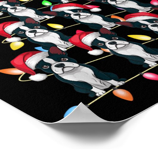 Poster Feux de Noël Hommes Femmes Père Noël Boston Terri (Coin)