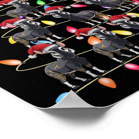 Poster Feux de Noël Hommes Femmes Père Noël Oka Xmas Pjs (Coin)