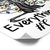 Poster Feux de Noël Je vais bien Tout va bien Chat M (Coin)