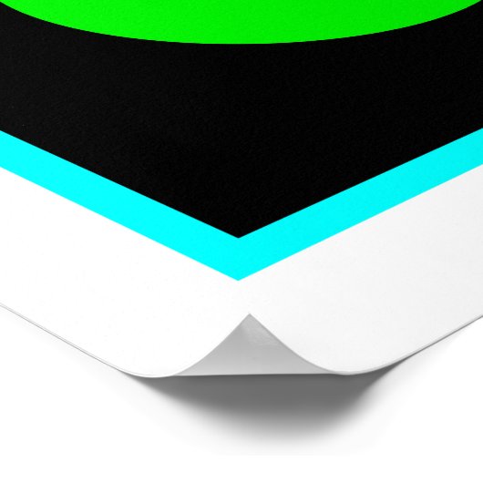 Poster Feux de rangement avec bordure bleu clair (Coin)