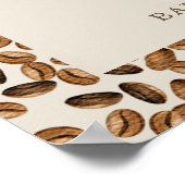 Poster Fèves de café Baby shower Floral Bienvenue (Coin)