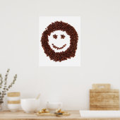 Poster Fèves de café sourire (Cuisine)