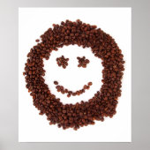 Poster Fèves de café sourire (Devant)