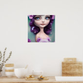 Poster Février Amethyst Purple Girl (Cuisine)