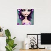 Poster Février Amethyst Purple Girl (Bureau à domicile)